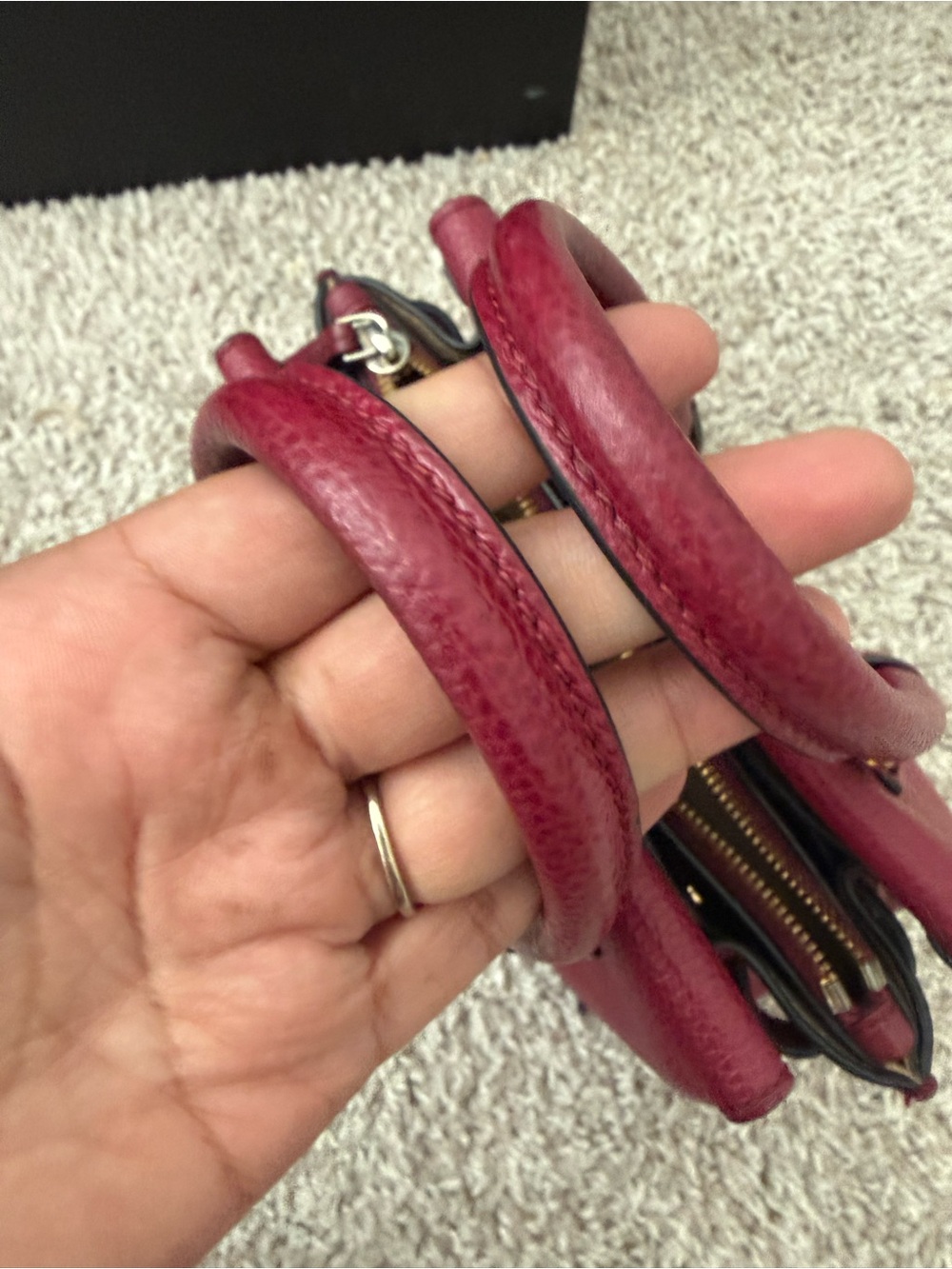 mcm Mini Milla Tote Burgundy - Picture 3 of 12